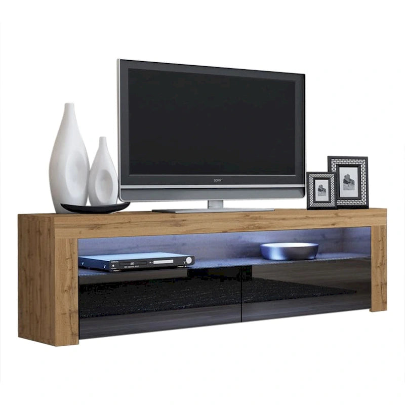 Modern 16-Color LED 63-Inch TV Stand