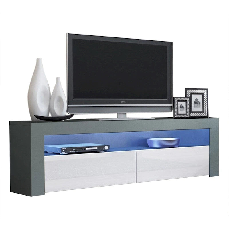 Modern 16-Color LED 63-Inch TV Stand