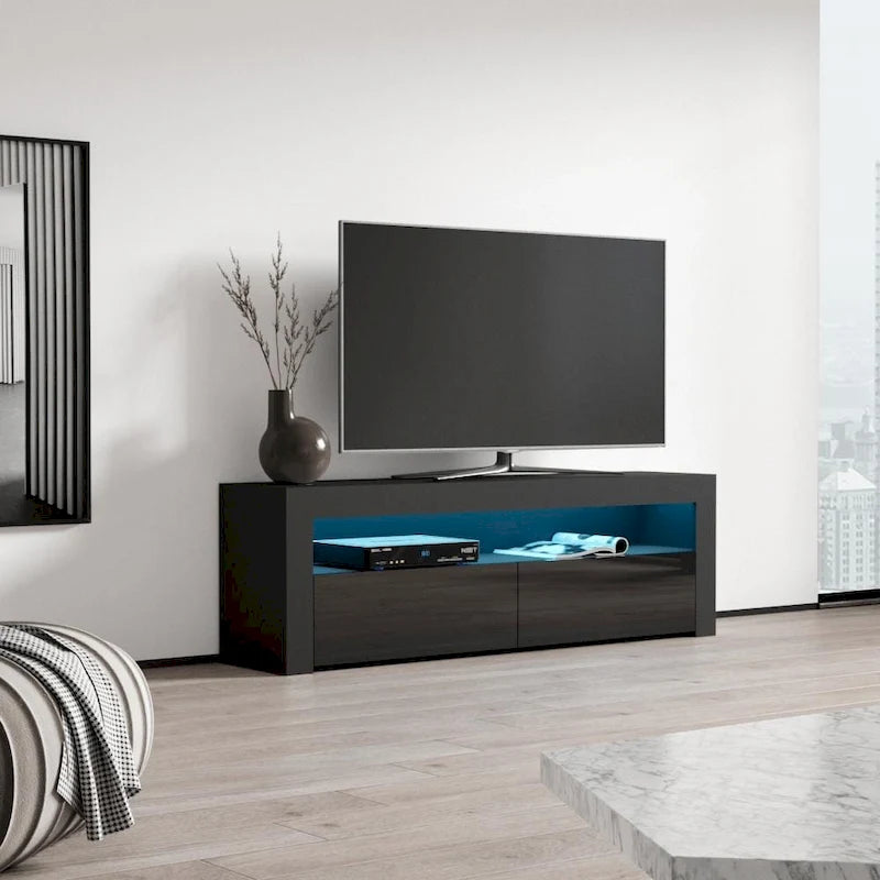 Modern 16-Color LED 63-Inch TV Stand