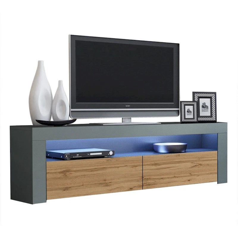 Modern 16-Color LED 63-Inch TV Stand