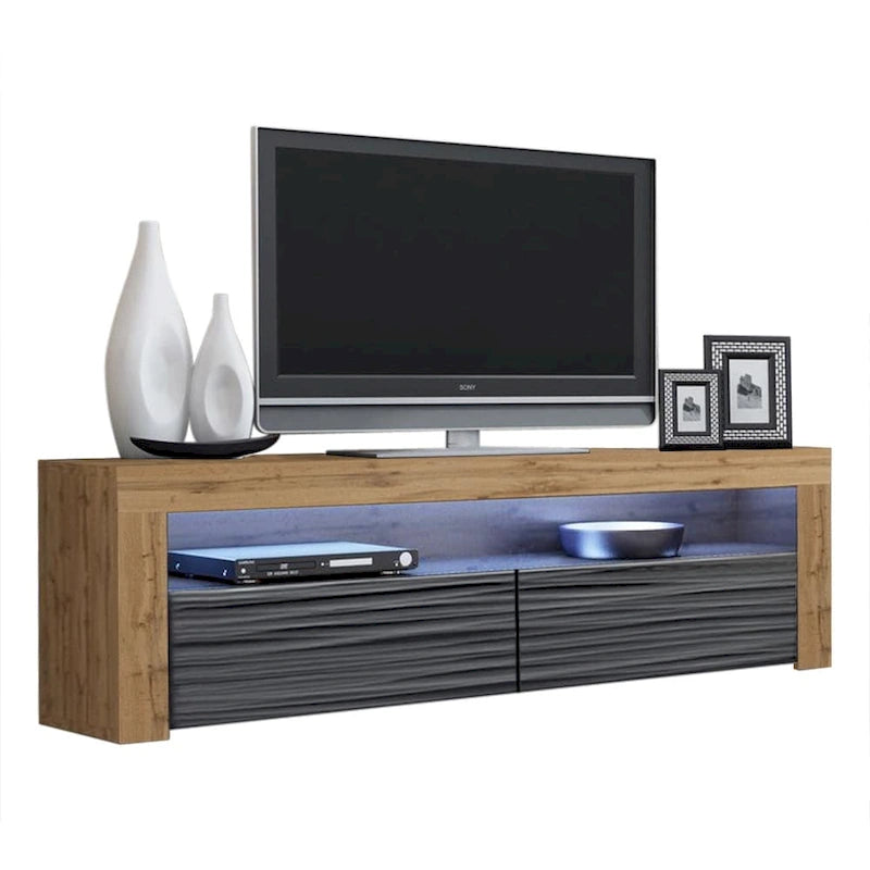 Modern 16-Color LED 63-Inch TV Stand