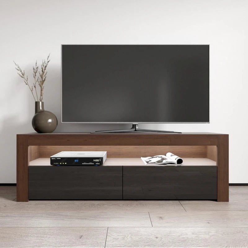 Modern 16-Color LED 63-Inch TV Stand