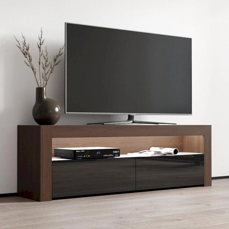Modern 16-Color LED 63-Inch TV Stand