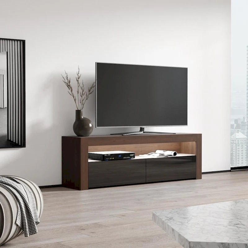 Modern 16-Color LED 63-Inch TV Stand