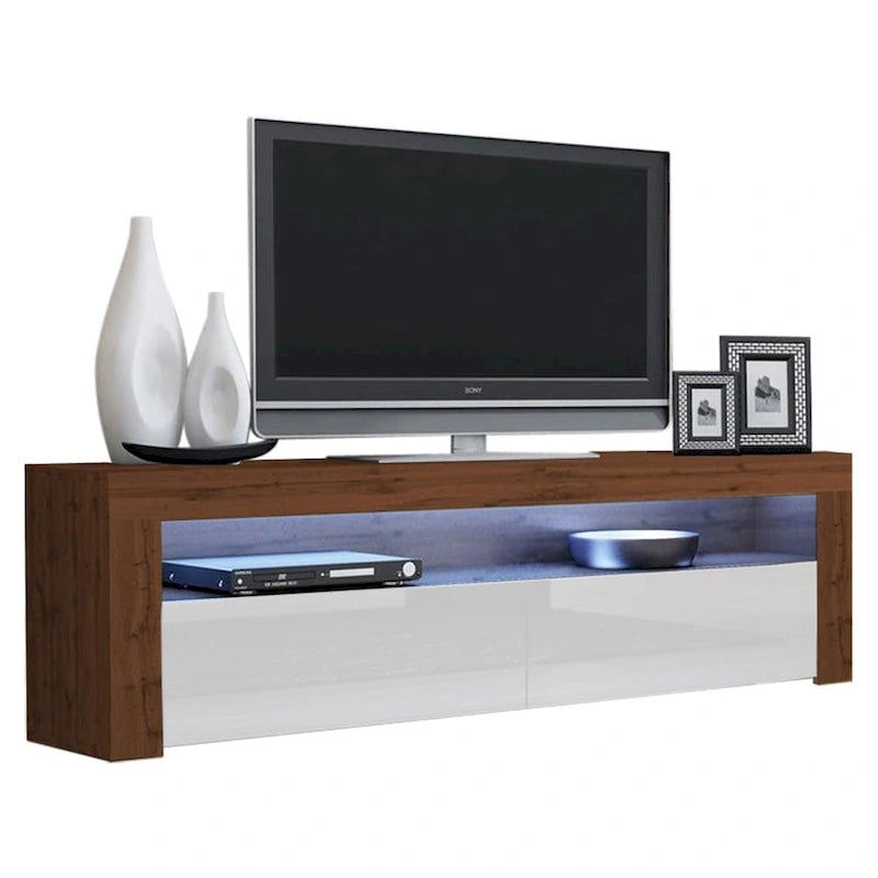 Modern 16-Color LED 63-Inch TV Stand