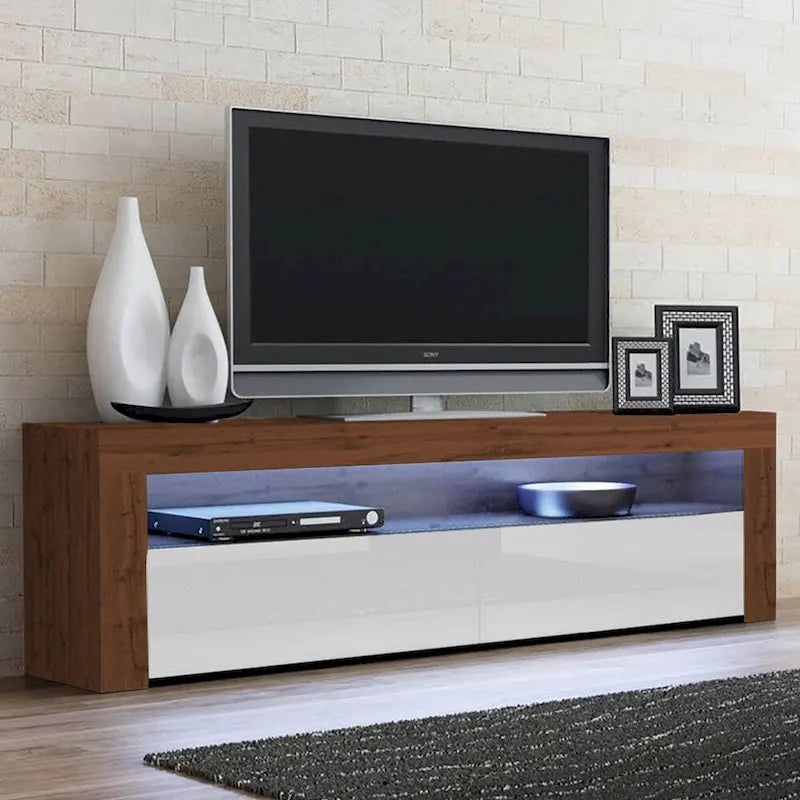 Modern 16-Color LED 63-Inch TV Stand