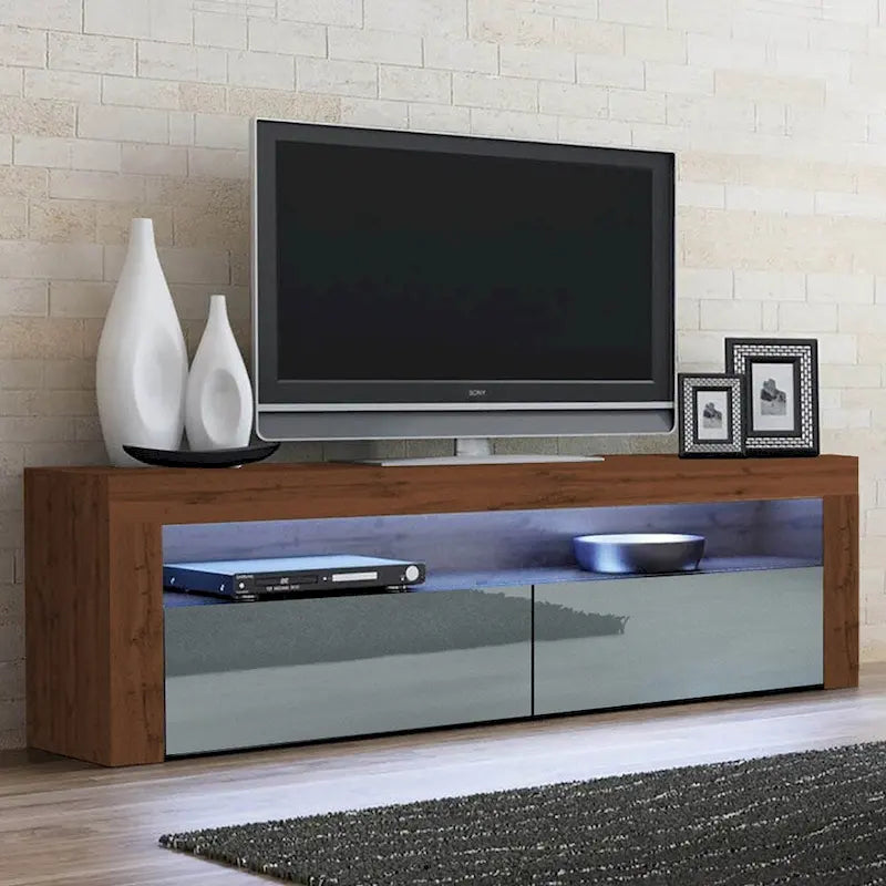 Modern 16-Color LED 63-Inch TV Stand