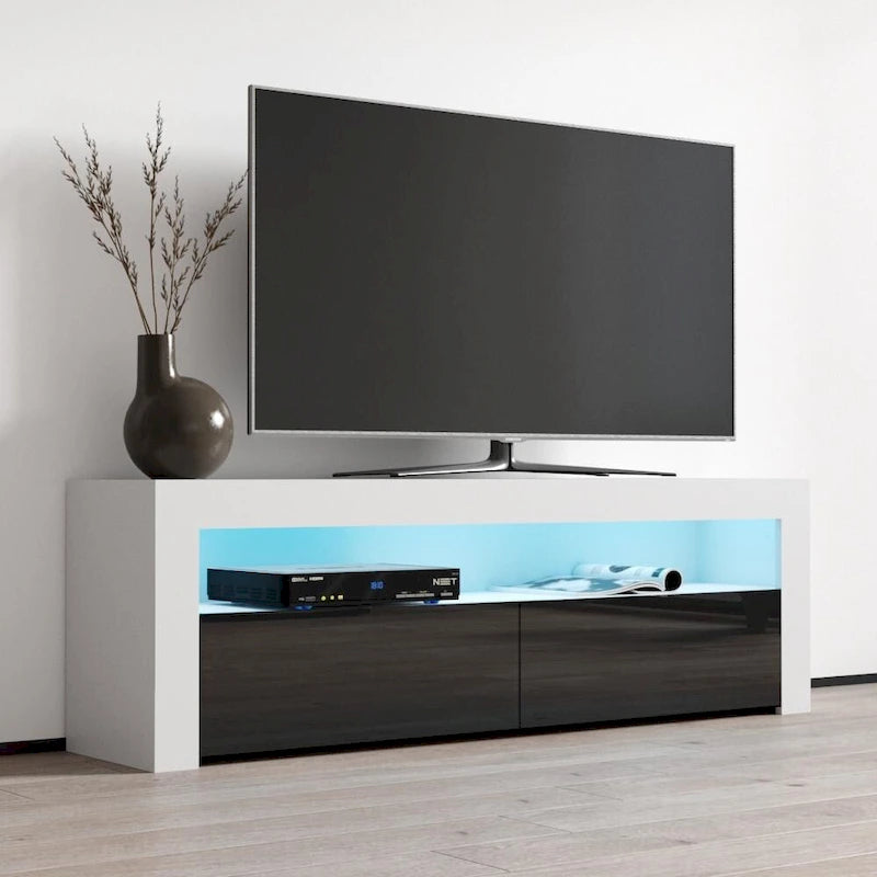 Modern 16-Color LED 63-Inch TV Stand