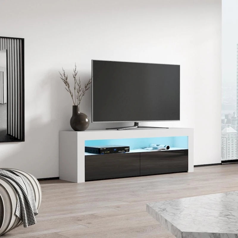 Modern 16-Color LED 63-Inch TV Stand