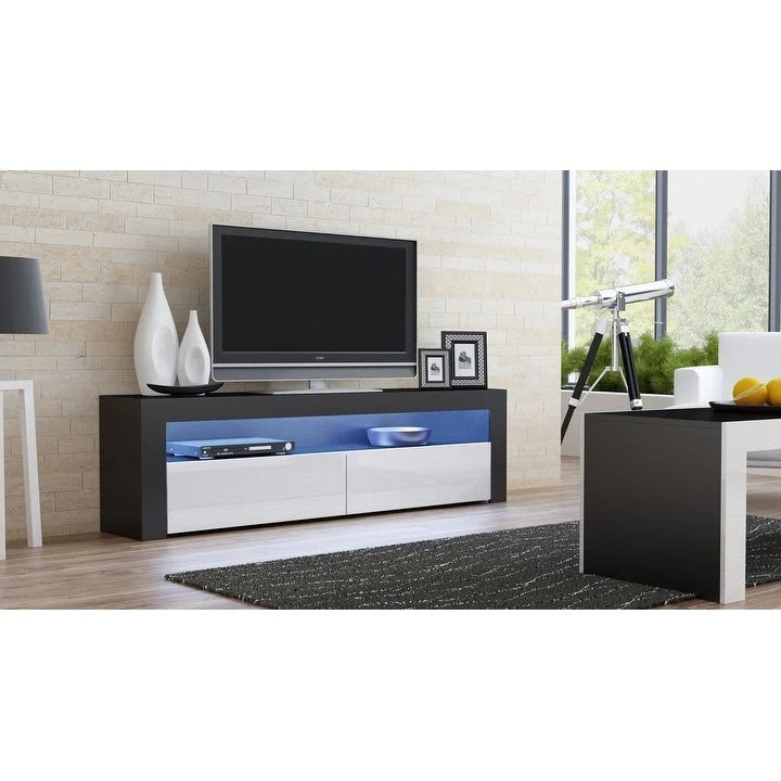Modern 16-Color LED 63-Inch TV Stand