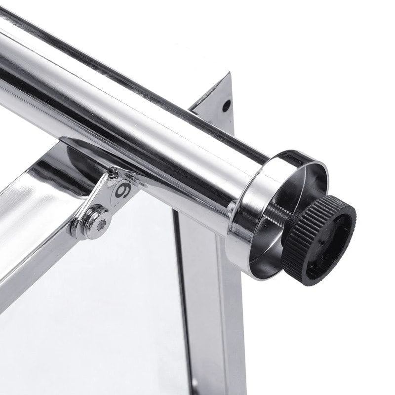 Modern 2-Tier Tempered Glass Console Table with Steel and Acrylic Frame