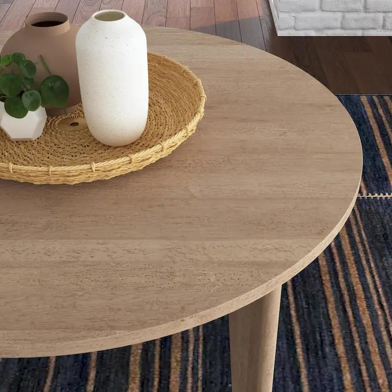 Brentwood Brown Wood Round Dining Table