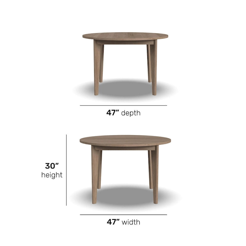 Brentwood Brown Wood Round Dining Table