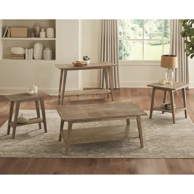 Solid Mango Wood Chairside Side Table