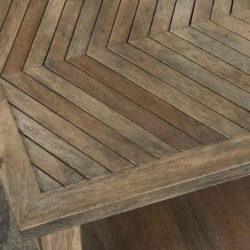 Solid Mango Wood Chairside Side Table