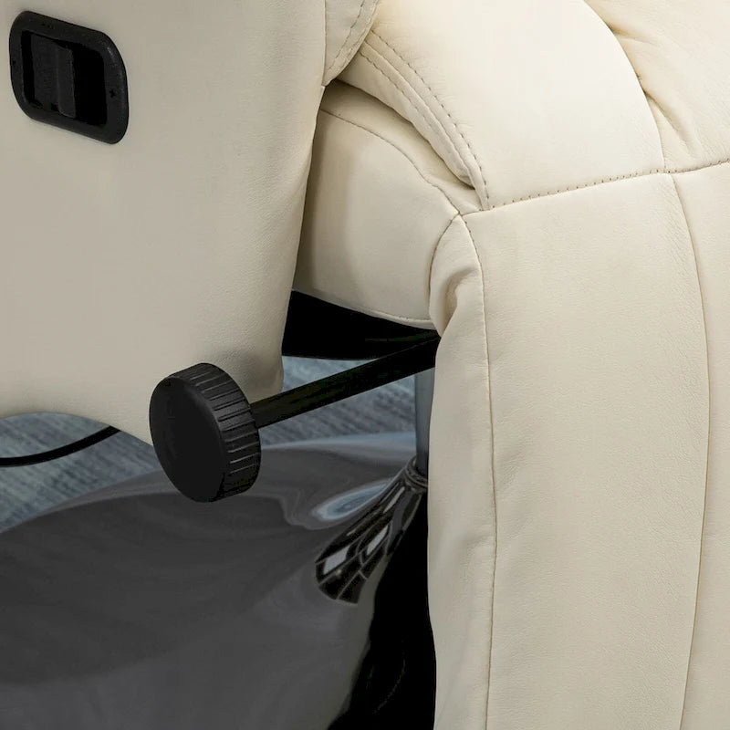 Manual Recliner Chair with Adjustable Swivel and Footrest
