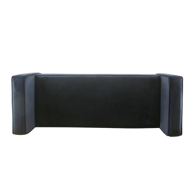 Velvet Storage Bench - Dark Navy