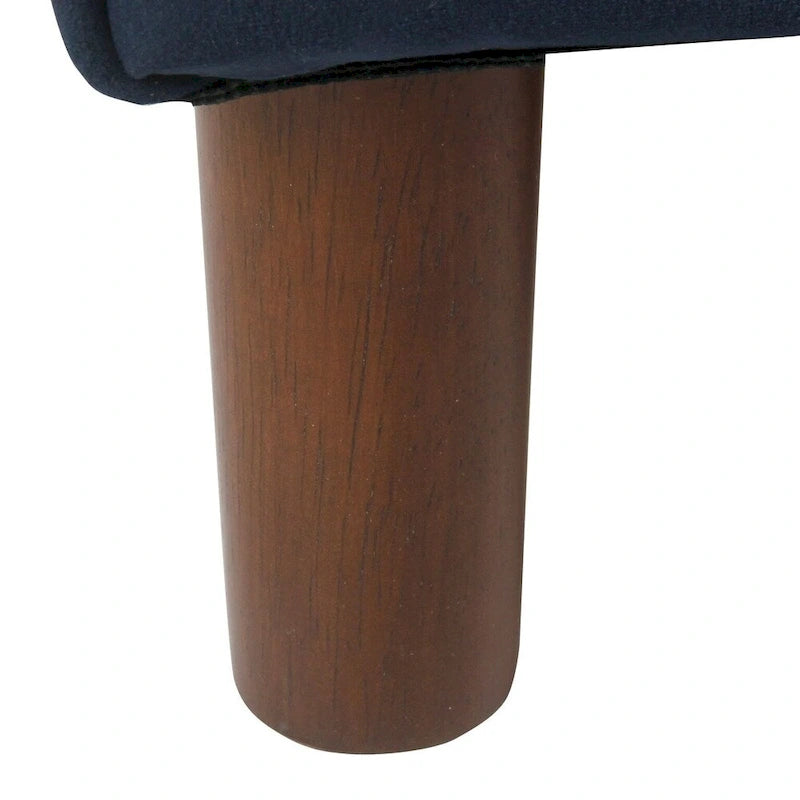 Velvet Storage Bench - Dark Navy