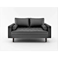 Faux Leather Mid-Century Modern Loveseat