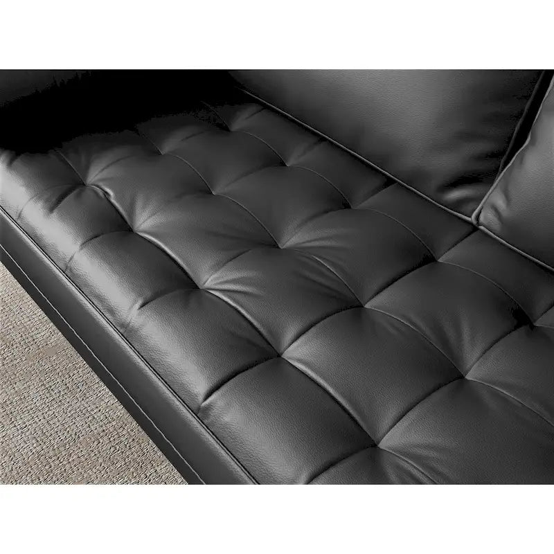 Faux Leather Mid-Century Modern Loveseat