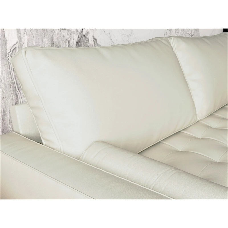 Faux Leather Mid-Century Modern Loveseat