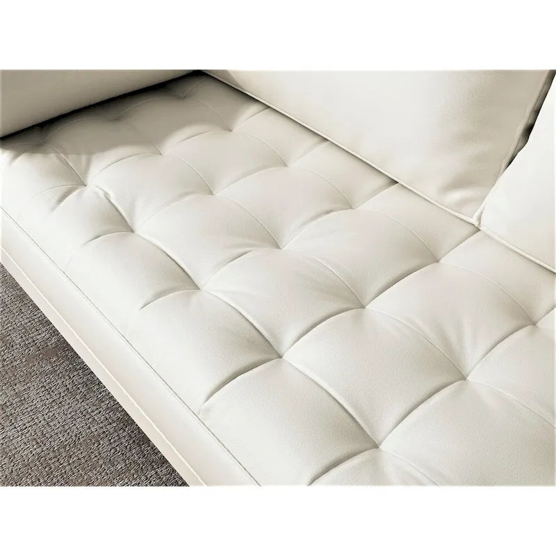 Faux Leather Mid-Century Modern Loveseat