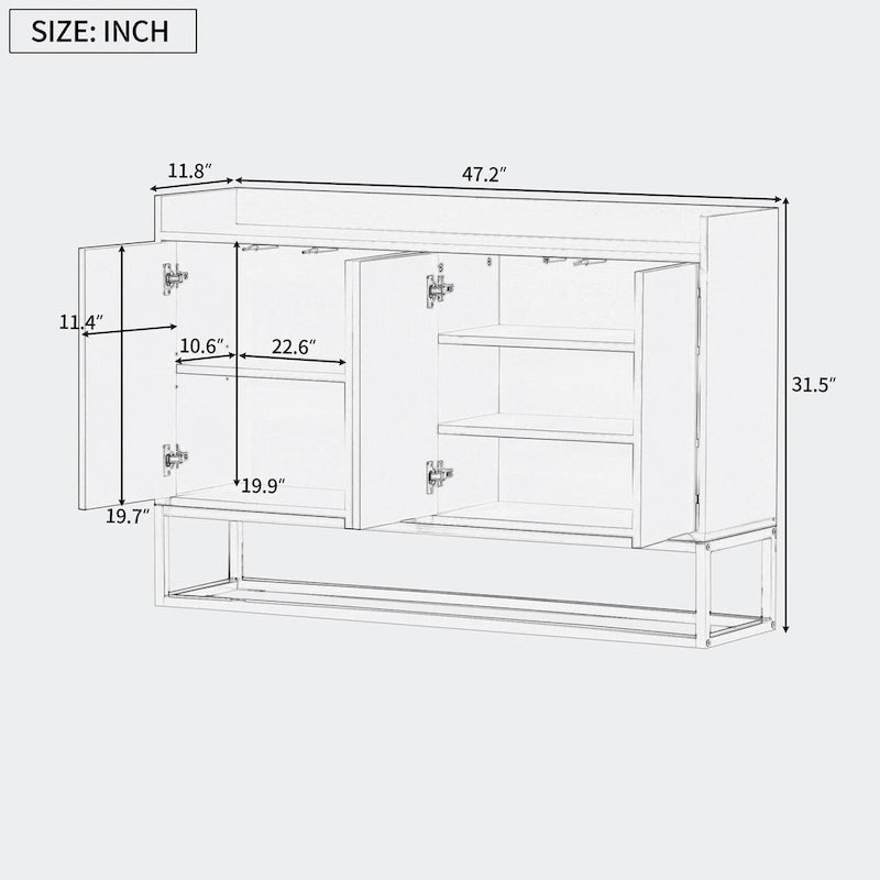 Sideboard Elegant Buffet Cabinet with Large Storage Space