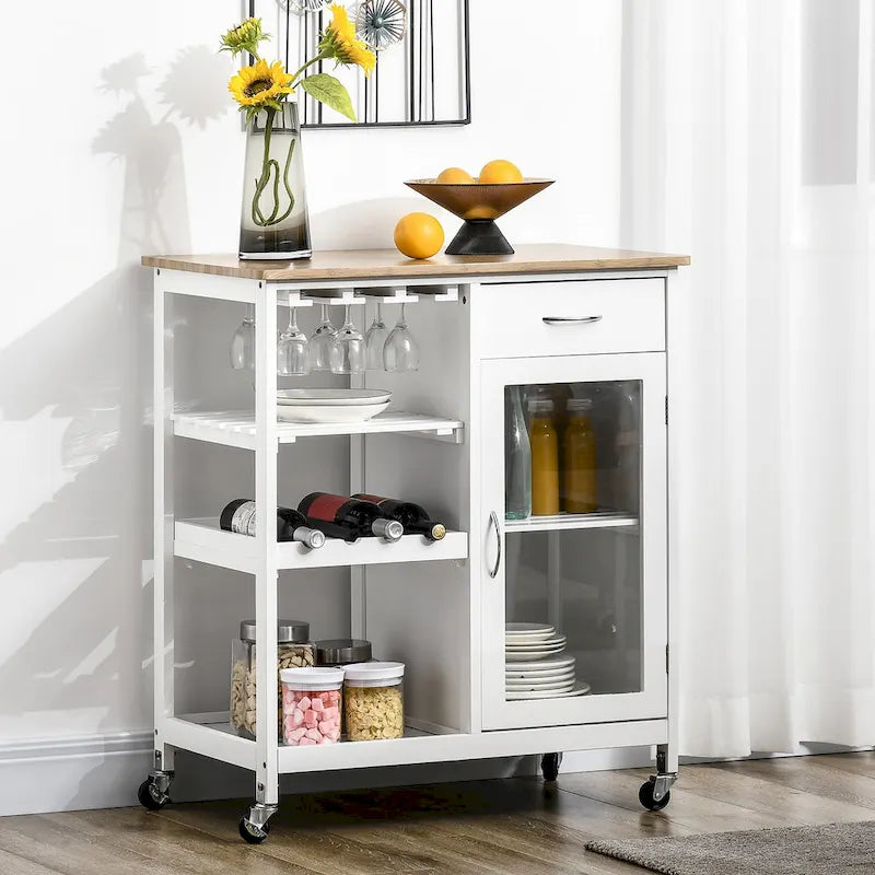 Utility Kitchen Cart, Rolling Kitchen Island Storage Trolley