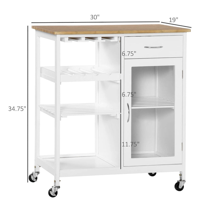 Utility Kitchen Cart, Rolling Kitchen Island Storage Trolley