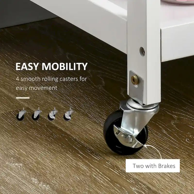 Utility Kitchen Cart, Rolling Kitchen Island Storage Trolley