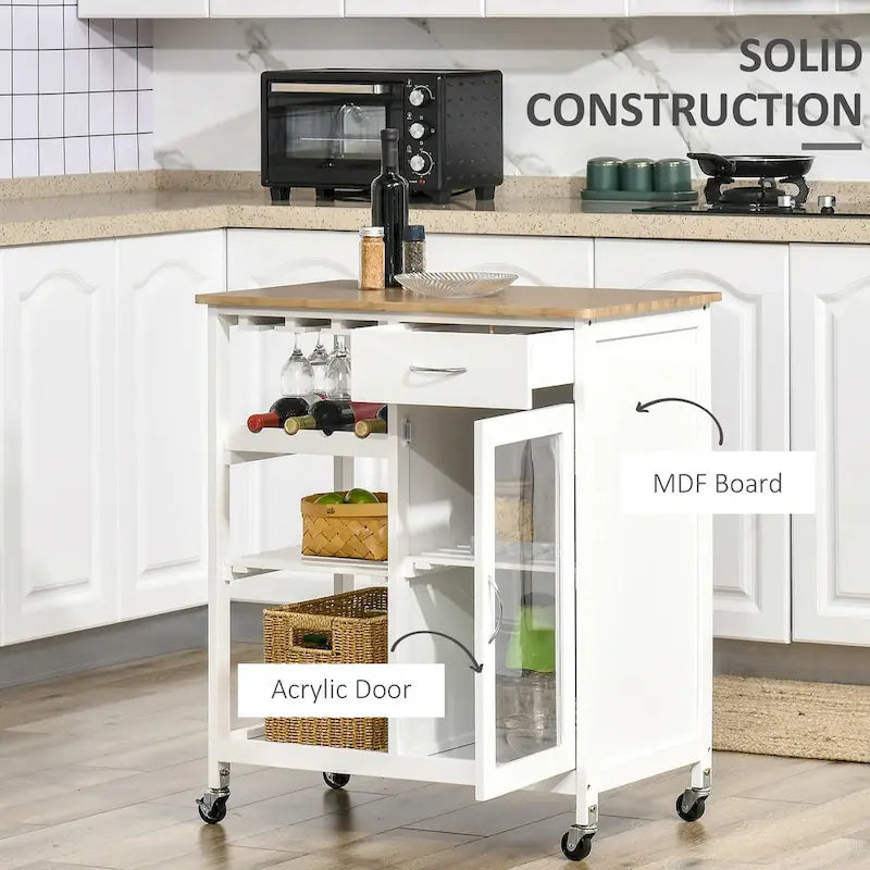 Utility Kitchen Cart, Rolling Kitchen Island Storage Trolley