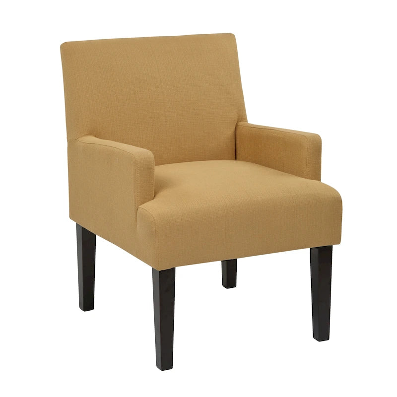 Woven Fabric Accent Chair with Espresso Wood Frame