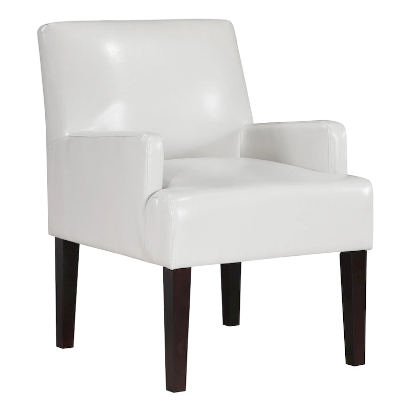 Woven Fabric Accent Chair with Espresso Wood Frame