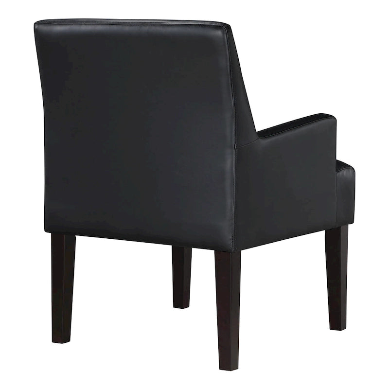 Woven Fabric Accent Chair with Espresso Wood Frame