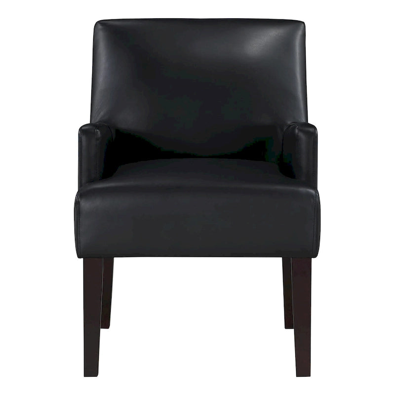 Woven Fabric Accent Chair with Espresso Wood Frame