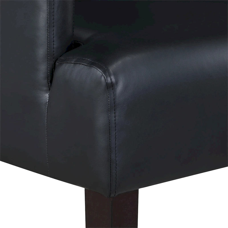Woven Fabric Accent Chair with Espresso Wood Frame
