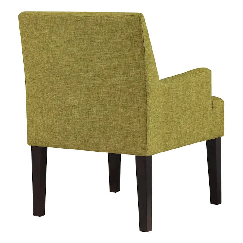 Woven Fabric Accent Chair with Espresso Wood Frame
