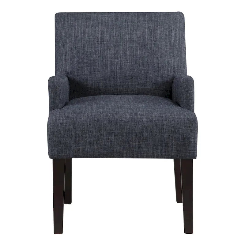 Woven Fabric Accent Chair with Espresso Wood Frame