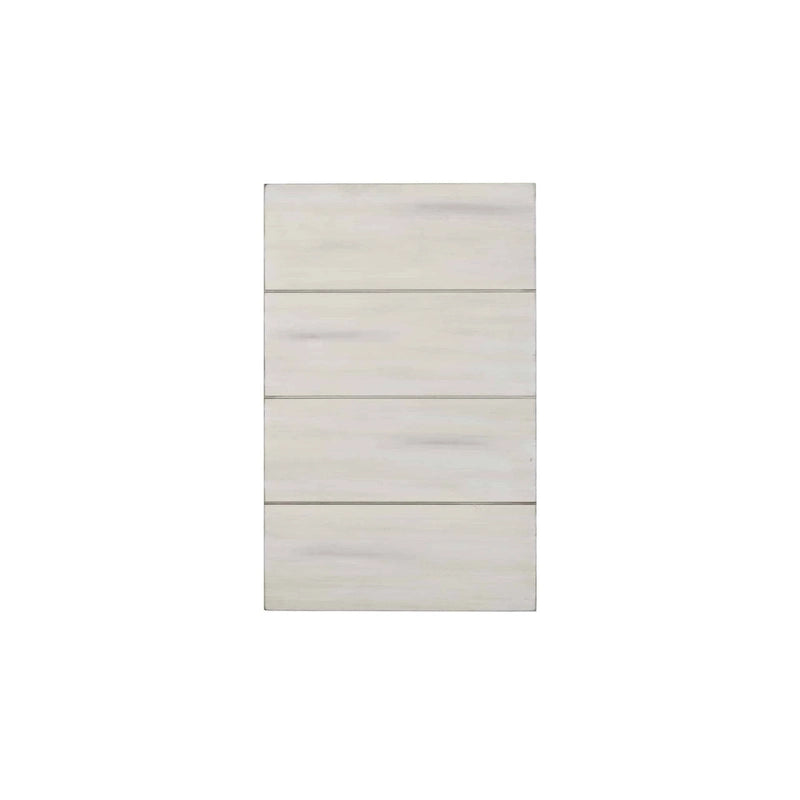 Antique White Wood Side Table with X-Style Base