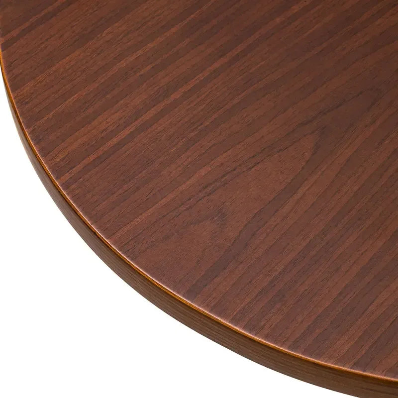 Modern Bistro Walnut Top Round Pub Bar Table - 39.5H