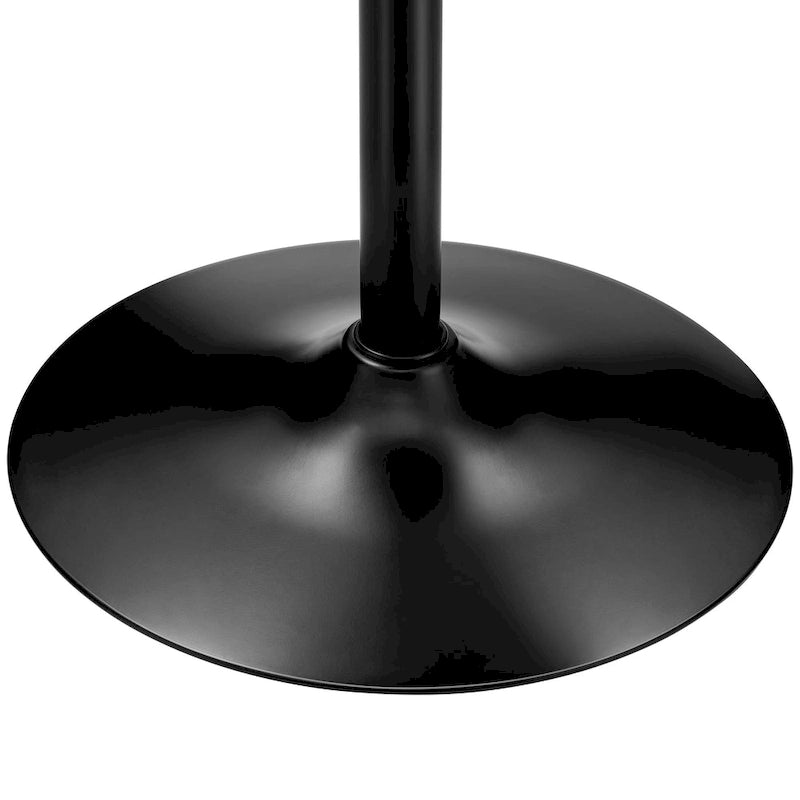 Modern Bistro Walnut Top Round Pub Bar Table - 39.5H