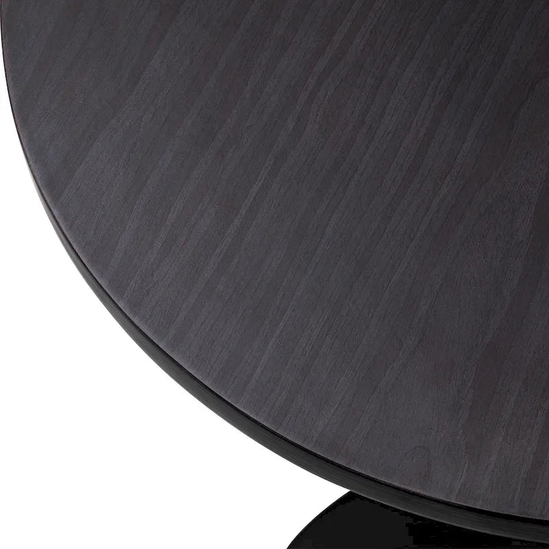 Modern Bistro Walnut Top Round Pub Bar Table - 39.5H