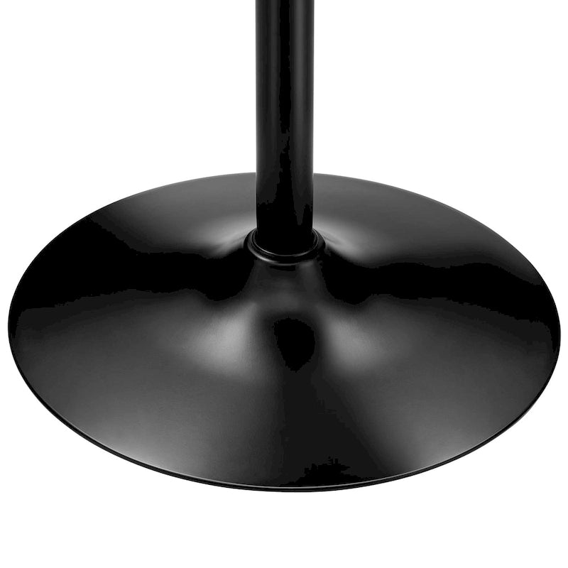 Modern Bistro Walnut Top Round Pub Bar Table - 39.5H