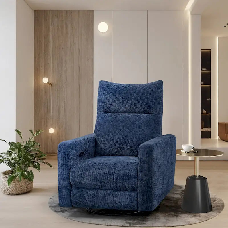 33.5-Inch Power Swivel Glider Recliner with USB Charger