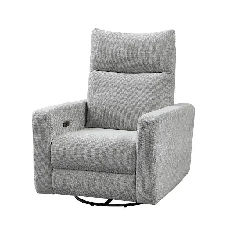 33.5-Inch Power Swivel Glider Recliner with USB Charger