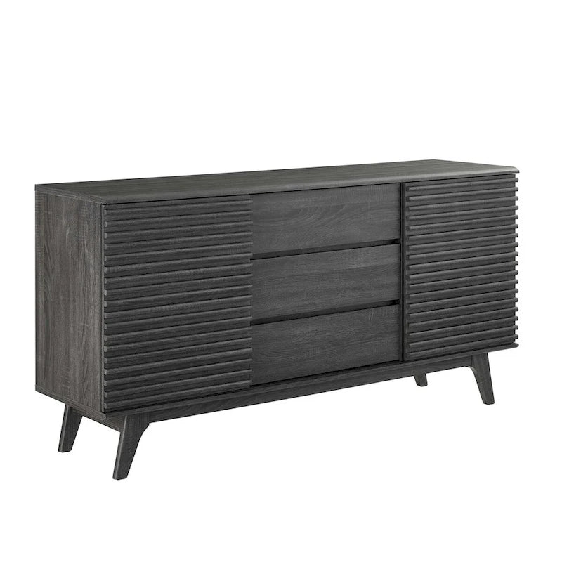 63-Inch Mid-Century Sideboard Buffet Table or TV Stand