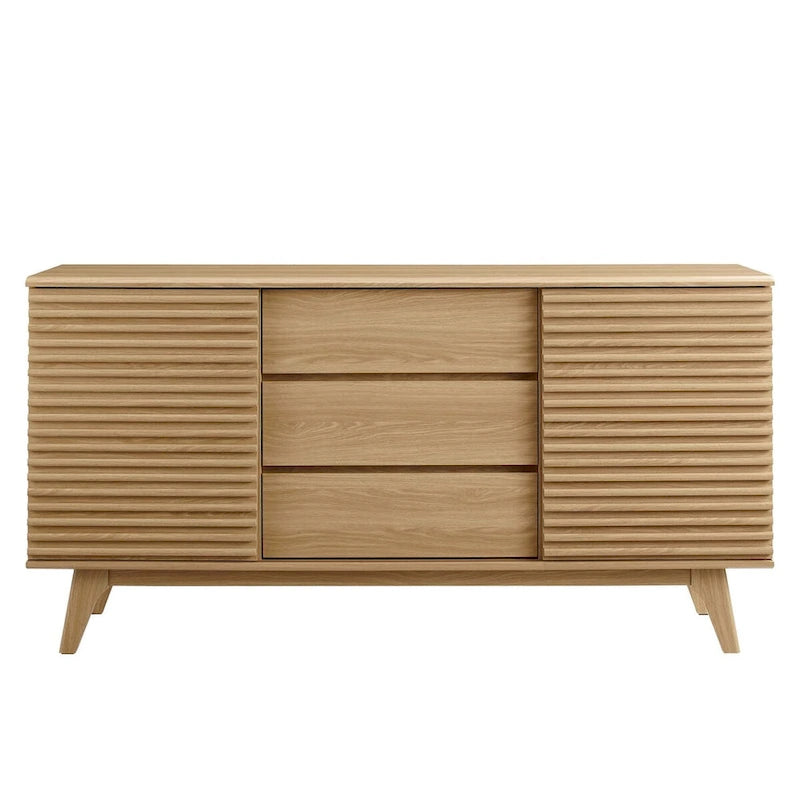 63-Inch Mid-Century Sideboard Buffet Table or TV Stand