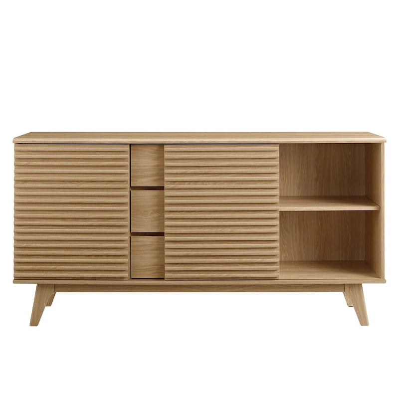 63-Inch Mid-Century Sideboard Buffet Table or TV Stand