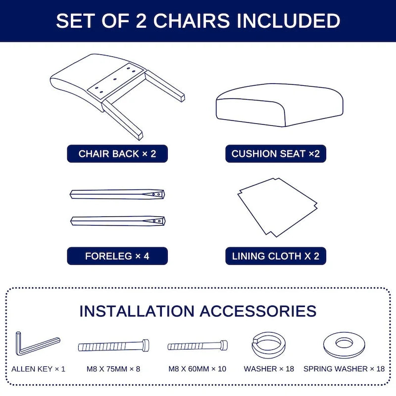 Linen Parsons Upholstered Button Dining Chair (2-Pack)