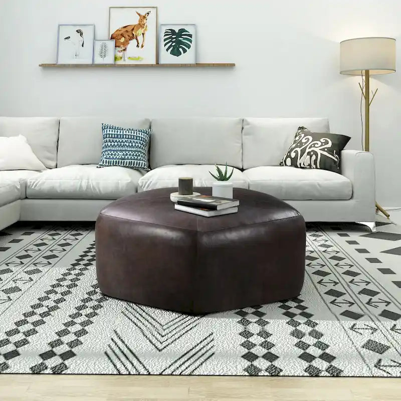 Porto Ottoman - Full Grain Genuine Italian Leather